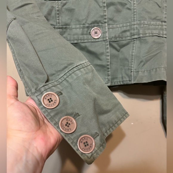MARC JACOBS Utility Cargo Jacket, Cropped, Army Green - Picture 6 of 8